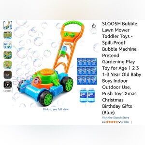Bubble Lawn Mower for Kids - Orange and Blue
